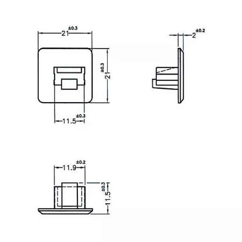 Naarasliittimen turvasuoja RJ-45 DeLOCK 64019