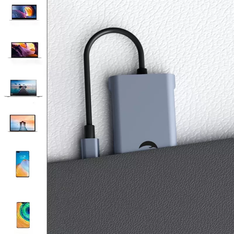 USB-C 11-in-1 -sovitin Hawk HW-HUB1101 — moniporttikeskitin 11 liitännällä