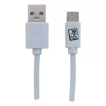 USB-kaapeli 2GO 795925 1m Micro-USB B USB C USB 3.2 Gen 1 valkoinen