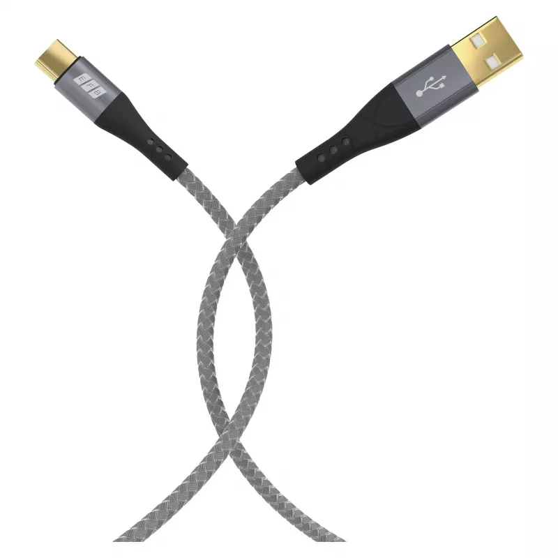 EFB Elektronik USB-A–USB-C-kaapelisarja 60W QC 3A 2x3m harmaa - Digitaalinen/data (USB-AC-00009)