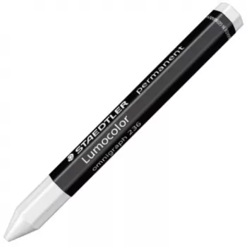 STAEDTLER merkintäliitu Lumocolor permanent omnigraph, valkoinen yleisliitu, vedenkestävä, myös märälle puulle, - 12 kpl (236-0)