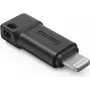 Hama USB-C-sovitin Apple Lightning-liittimeen, MFI, musta, Lightning, USB-C, pistoke, liitin, musta, suora