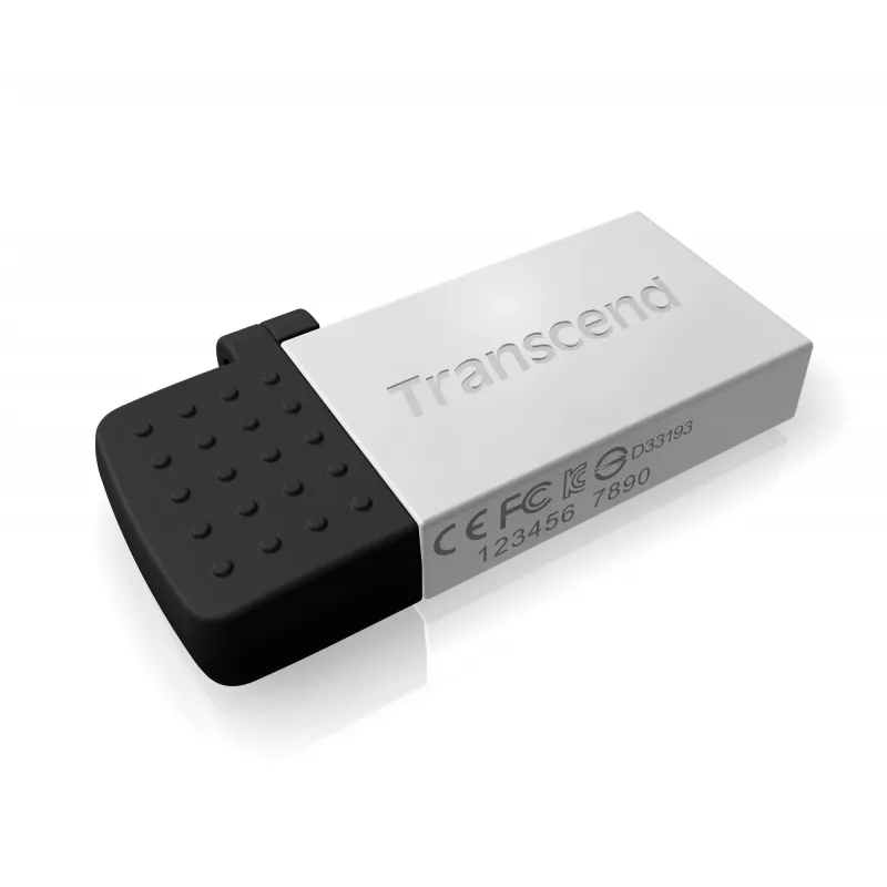 Transcend JetFlash Mobile 380 - USB-muistitikku - 16 GB - USB 2.0 - hopea (TS16GJF380S)