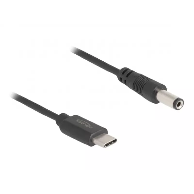 DeLOCK USB Type-C virtakaapeli 1 m 5,5 x 2,1 mm pistoke 5 V 1,5 A