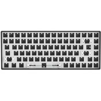Sharkoon SKILLER SGK50 S3 Barebone -pelinäppäimistö - täysin mukautettava pelinäppäimistö 75% asettelulla, Hot-Swap, RGB-valaistus, QWERTZ-asettelu