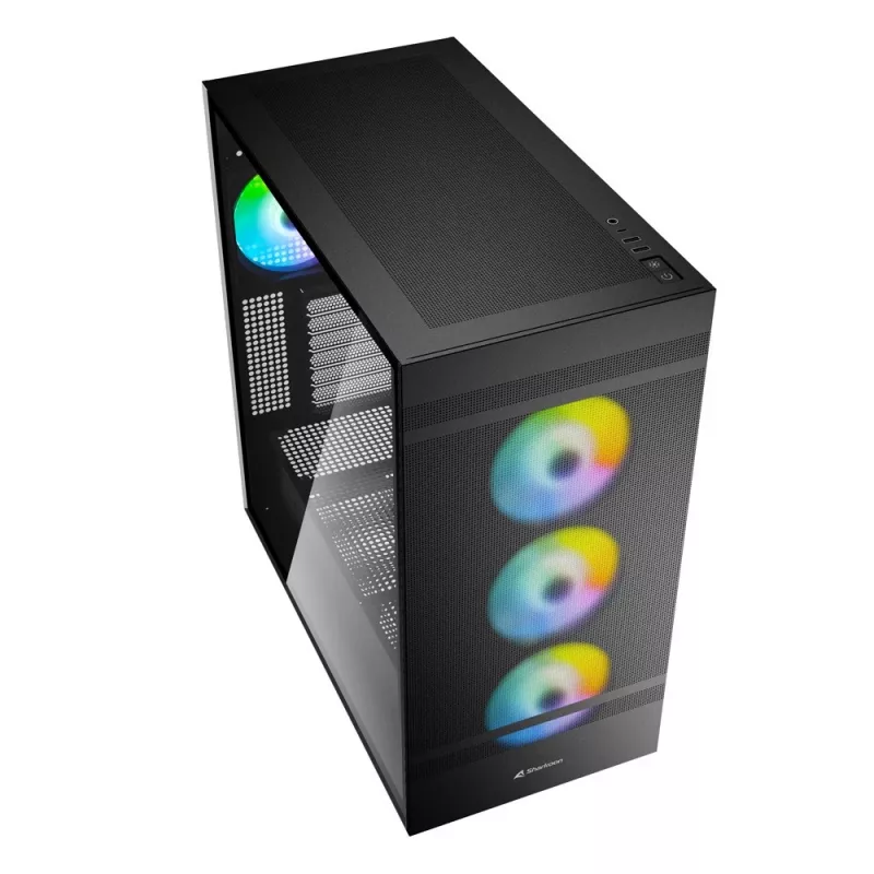 PC-kotelo Sharkoon REBEL C50 RGB Full Tower musta