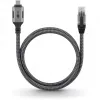 Goobay 70752 USB-C 3.1 – RJ45 Ethernet-kaapeli, Cat6 F/UTP, 5 m, musta/hopea
