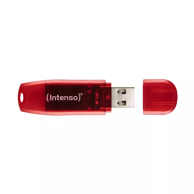 USB-muistitikku Intenso 128 GB USB Type-A 2.0 Punainen Läpinäkyvä