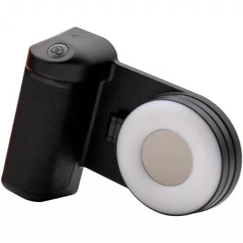 Selfie-valo RealPower Selfie MagFree LED musta valkoinen ABS PU