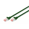 Verkkokaapeli Digitus CAT 6 S/FTP DK-1644-005/G 0,5m vihreä