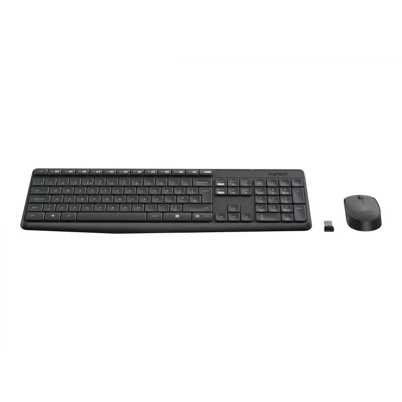 Logitech MK235 - näppäimistö-hiiri-sarja - langaton - 2,4 GHz - portugali