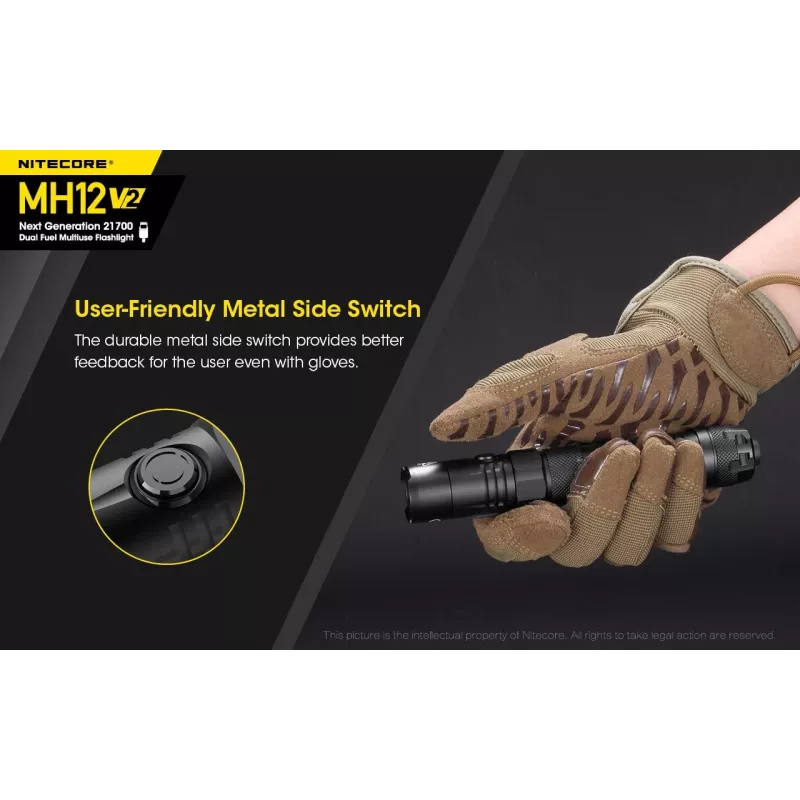 Käsivalaisin Nitecore MH12 V2 musta
