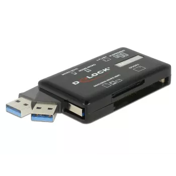 DeLOCK SuperSpeed USB -kortinlukija CF SD Micro SD MS M2 xD 5 Gbps