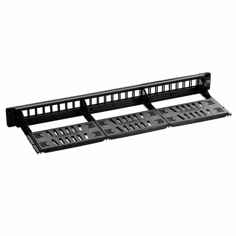Patch-paneeli 1U LANBERG PPKS-1124-B, 24 porttia, 1U, ABS, musta, 482,6×44,5×154 mm