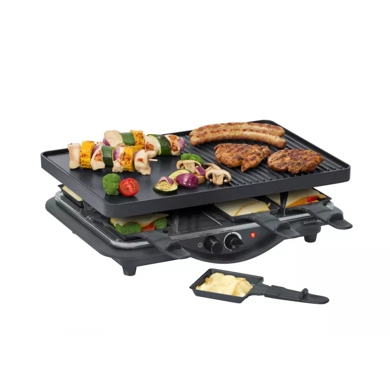 Steba RC 28 valurautainen raclette-grilli, 1400 W, 8 pannua, musta