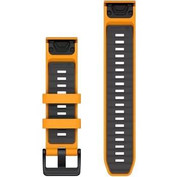 QuickFit, ranneke, älykello, grafiitti, oranssi, Garmin, Approach S60, Approach S62,
