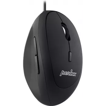 Perixx PERIMICE-519, pieni ergonominen hiiri, oikeakätisille, USB johdollinen, musta