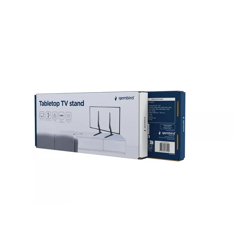 Gembird TVS-D70F-01 pöytä-TV-teline, 37–70, musta