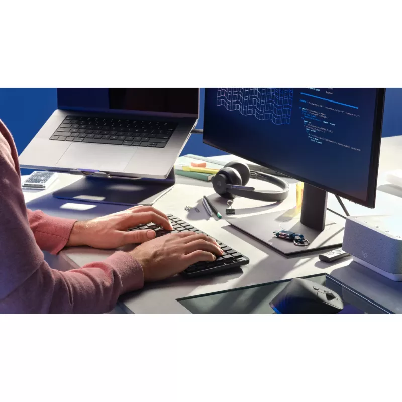 MX Mechanical Mini minimalistinen langaton taustavalaistu näppäimistö - GRAPHIT - DEU - CLICKY langaton 1 USB