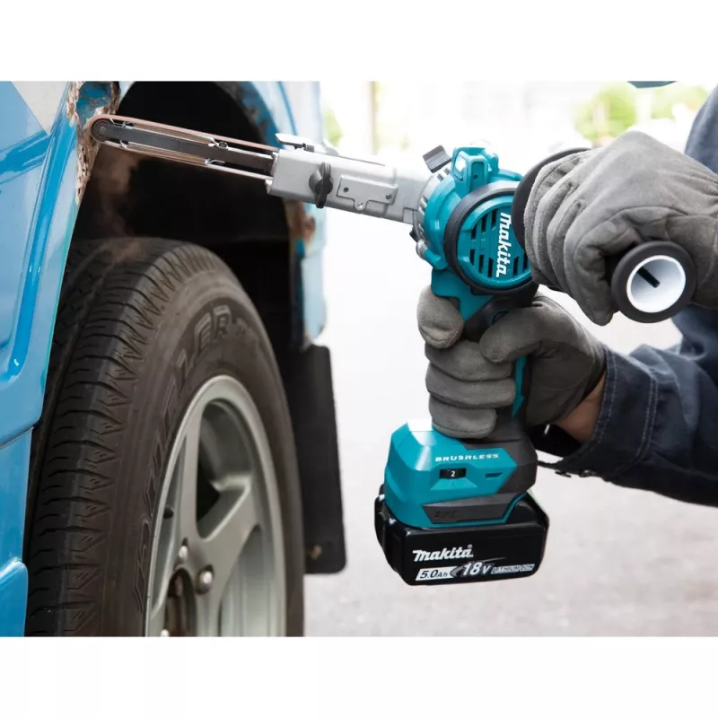 Makita DBS180Z akkukäyttöinen hihnaviila, 18 V, musta/sininen (ilman akkua)