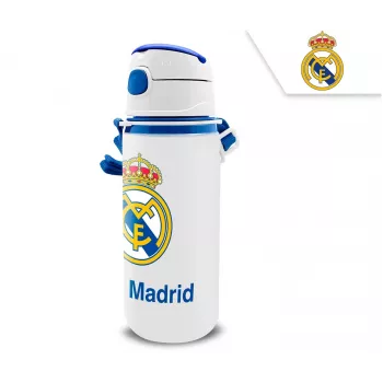Lasten alumiininen urheilujuomapullo juomausella KIDS 600 ml – Real Madrid -design