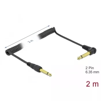 Audiokaapeli DeLOCK 85939 2m 6,35mm musta