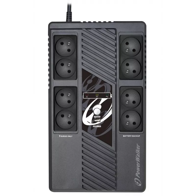 PowerWalker VI 1000 MS FR Line-Interactive 1000 VA 600 W 8 AC-lähtöä