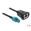 Koaksiaalikaapeli DELOCK 90700 – 1 m, HSD Z – RJ-45, musta/sininen