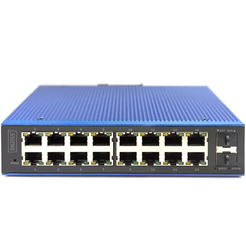 Hallittava kytkin DIGITUS DN-651159 16+2-porttia Gigabit Ethernet PoE
