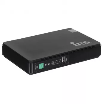 Virtalähde MPL Power RouterUPS-30-PoE 30 W sisäkäyttöön, 100–240 V, musta, 160×105×28 mm
