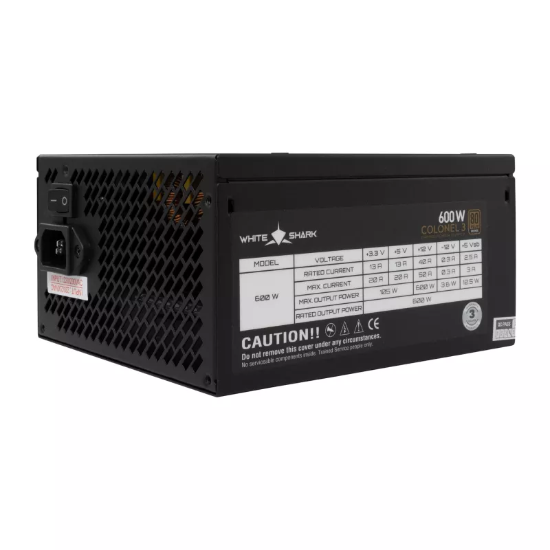 Virtalähde White Shark GPSU-B600S Colonel-3 600W