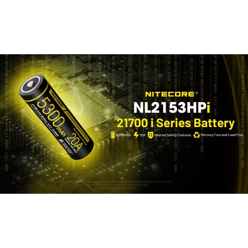 AKKU LADATTAVA LI-ION 3.6V/NL2153HPI(5300MAH) NITECORE