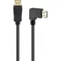 Kaapeli DisplayPort uros 90° > DisplayPort uros, 8K / 144Hz (musta, 2 metriä, 1 uros 90° sivukulma, 54 Gbit/s, DisplayPort 2.0 / 2.1)