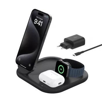 Belkin BoostCharge kuulokkeiden laturi langaton pikalataus USB Type-C musta