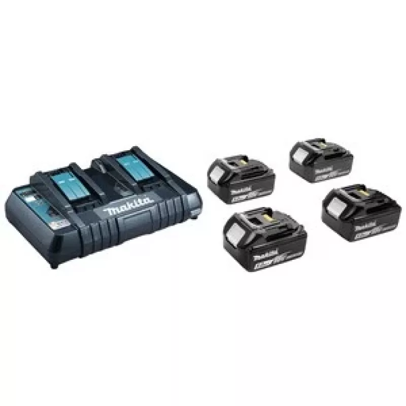 MAKITA virtalähdesarja 18V (BL1850Bx4+DC18RD) MAKPAC