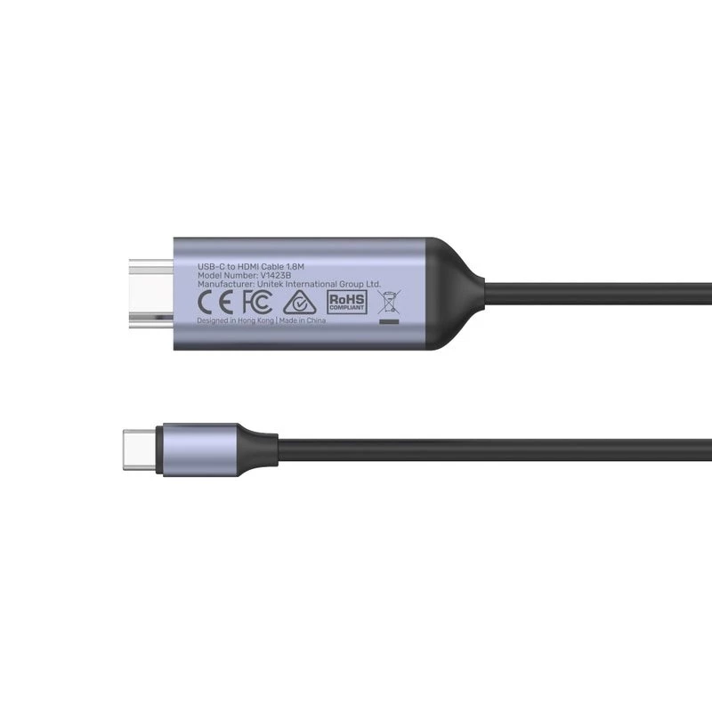 Unitek USB-C - HDMI -kaapeli 8K, USB4, HDR10+, 1,8 m