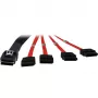 Inter-Tech - SATA-/SAS-kaapeli - Serial ATA 150/300/600 - 4-lane - 36 PIN 4iMini MultiLane - SATA - 1,0 m - punainen (88885301)