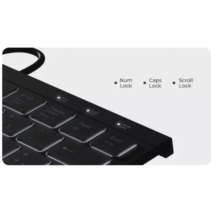 KeySonic KSK-5011ELC (DE) näppäimistö kotiin USB QWERTZ saksalainen musta