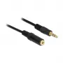 Audiokaapeli 3,5 mm M-F DeLOCK 83762 0,5 m musta
