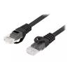 Lanberg PCU6-10CU-0025-BK Cat.6 U/UTP LSZH patch-kaapeli, 0,25 m, musta
