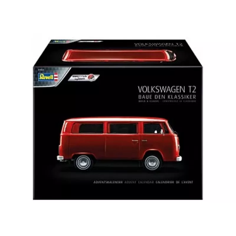 Bussimalli REVELL VW T2, rakennussarja, mittakaava 1:24, pituus 193 mm, leveys 85 mm