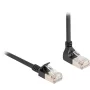 Verkkokaapeli DeLOCK RJ45 Cat.6A S/FTP ohut 90° 3 m musta