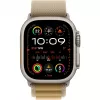 Ranneke Apple 49mm Tan Alpine Loop pieni Natural Titanium Finish