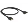 HDMI-kaapeli DeLOCK 85463 0,5 m tyyppi A plugi -liittimeen, musta