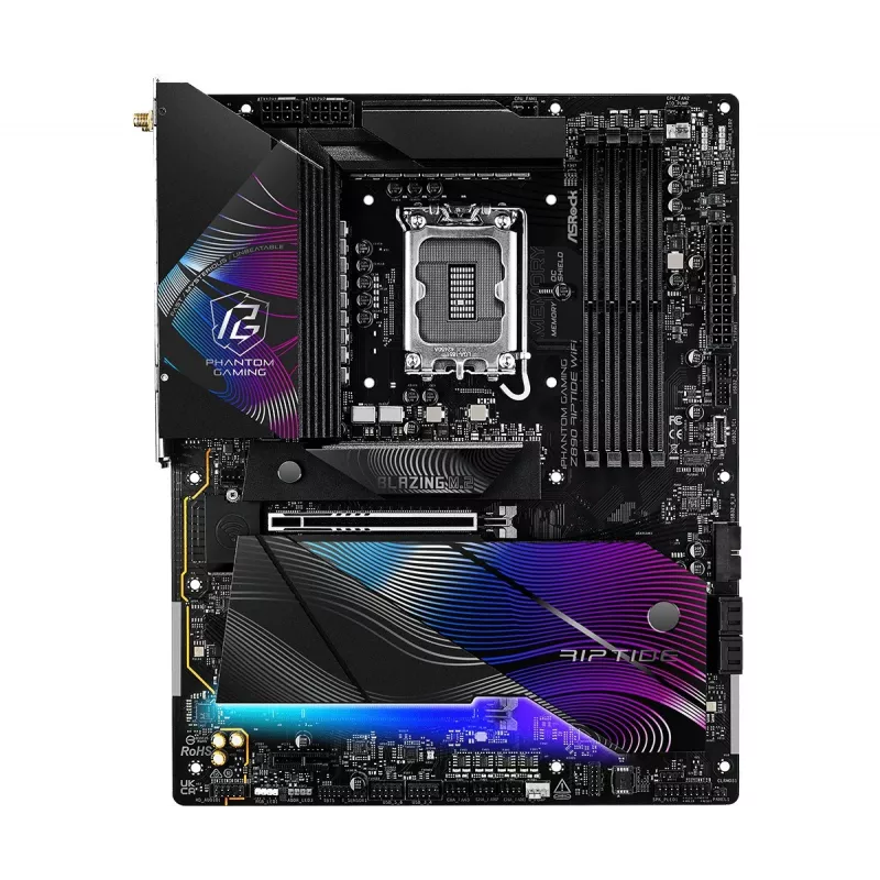 Emolevy ASRock Z890 Riptide WiFi — Intel Z890, LGA1851, ATX, DDR5, 4 DIMM, Wi‑Fi 7, 2.5Gb LAN, Thunderbolt 4