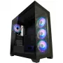 LC-Power kotelo MidiTower 715B musta USB3.2/audio ilman virtalähdettä SEAMLESS_X (LC-715B-ON)