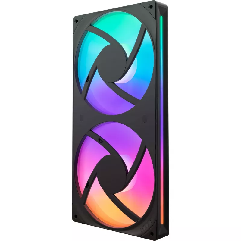 NZXT F280 RGB Core 140mm ARGB PWM 2 kpl pakkaus musta