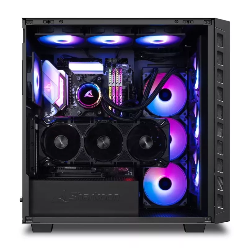 Sharkoon REBEL C80G RGB Midi Tower musta
