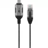 Goobay Ethernet-kaapeli USB-C 3.1 - RJ45 ohut 5 m – yhdistä reititin, modeemi tai (74405)