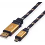 ROLINE GOLD USB 2.0 kaapeli, Type-A - 5-pin Mini 0,8m (11.02.8821)